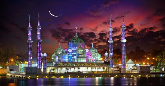 ashura moon with mosque