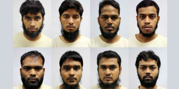 eight bangladishis held in singapore