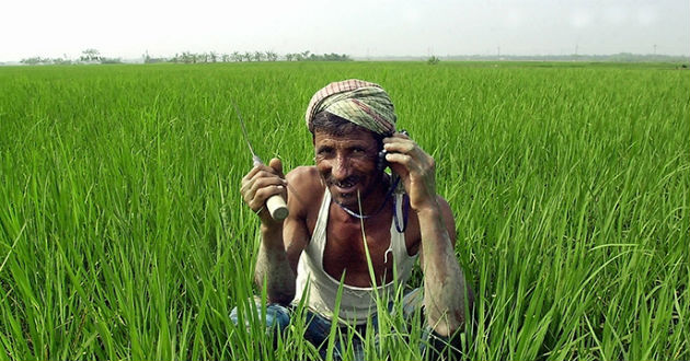 farmer calling over phone