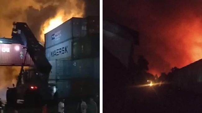fire at container depot in chittagong