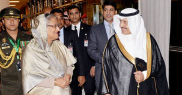 hasina reached saudi arab for arab islamic american summit