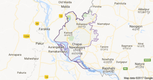 map of chapainawabganj