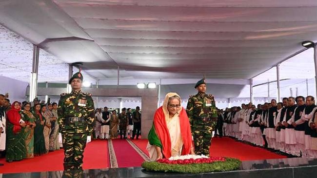 march 7 prime minister paid tribute to bangabandhu