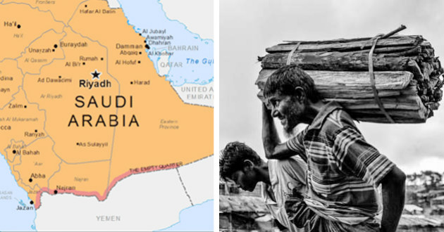saudi arabia map rohingya