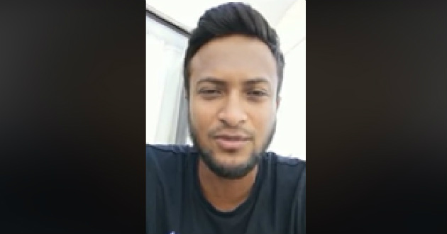 shakib while speaking in a video message
