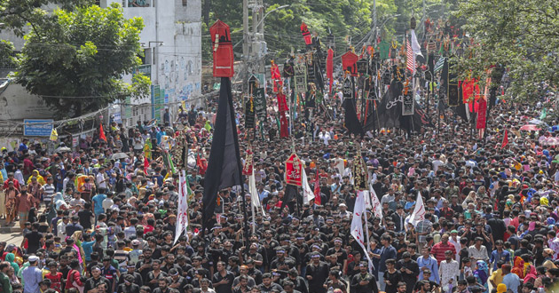 tazia procession in the capital on the occasion of the holy ashura