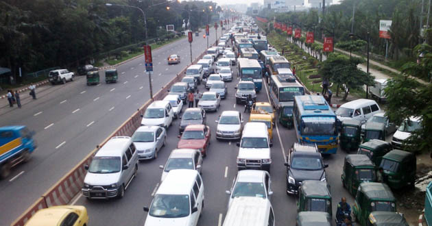 the traffic congestion in the capital