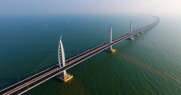 china bridge in sea