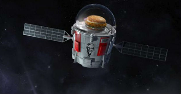 kfc sandwitch in space