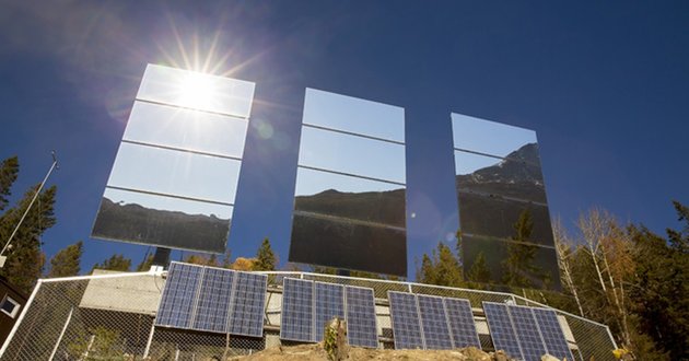 mountain town installs giant mirrors