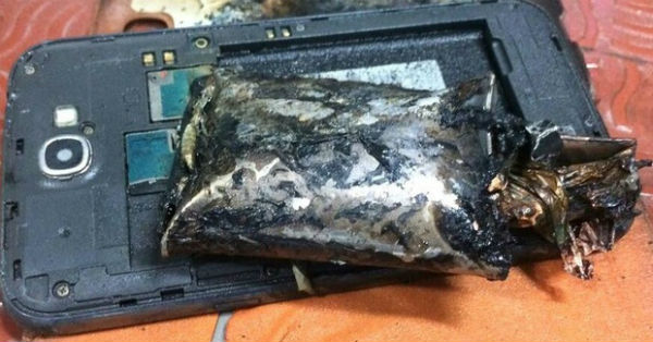 Galaxy Note 2 exploded