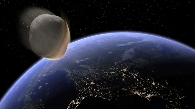 asteroid swung earth