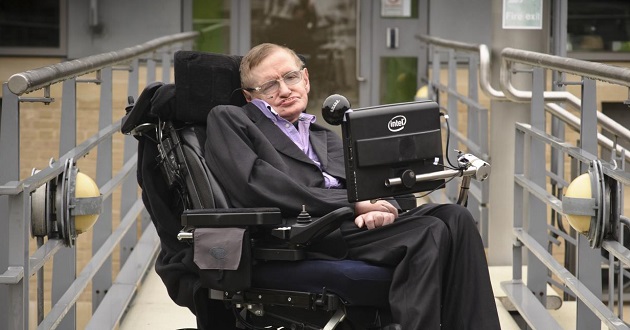 Stephen Hawking on chair