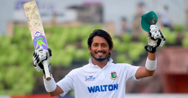 anamul haque bijoy celebrating after hitting first double ton in ncl