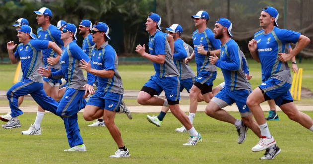 australia team in practice at mirpur academy