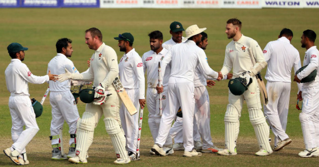 bangladesh beat zimbabwe in dhaka test by 218 runs