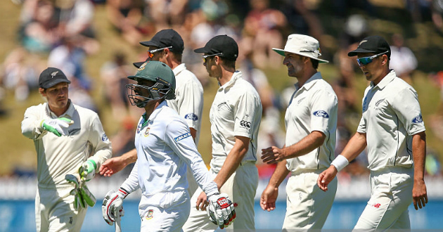 bangladesh lost wellington test by 7 wickets
