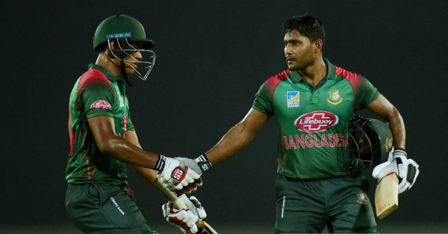 imrul kayes and saifuddin made a partnership of 127 at seven wicket