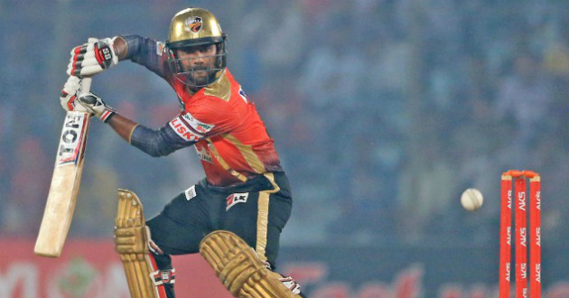 imrul kayes playing a shot while scoring 46 for comilla