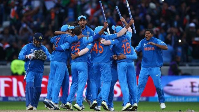 india celebrating its icc champions trophy