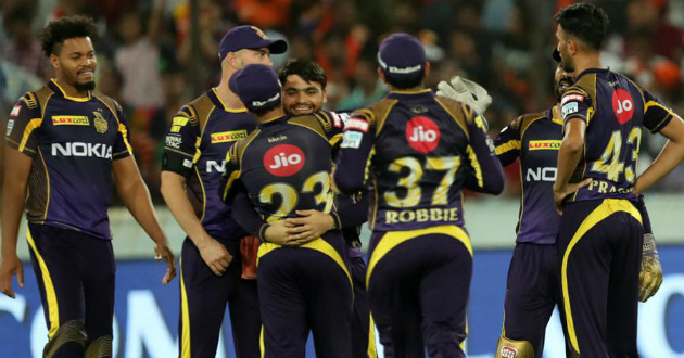 kkr beats srh and stepped up to the playoff