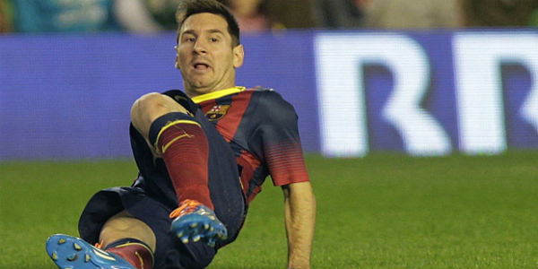 messi was close to get pain in his leg
