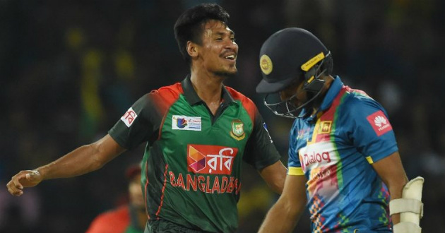mustafiz takes two wickets but bangladesh in pressure