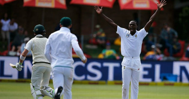 rabada celebrates after a wicket