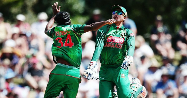 rubel and shohan celebrating a wicket
