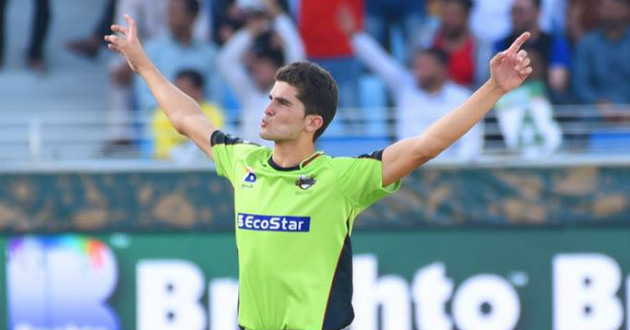 shaheen shah afridi takes five wickets by four runs