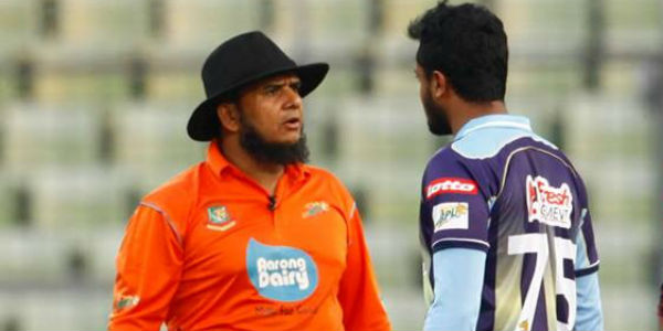 shakib made bad comment to umpire