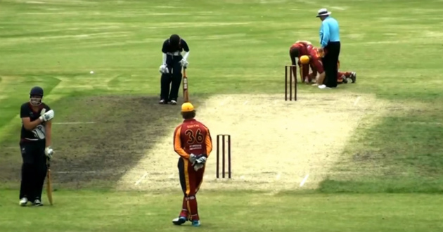 three cricketers got hurt in a single ball