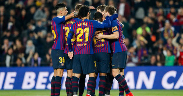barcelona goal celebration