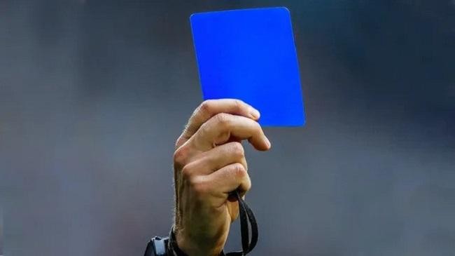 blue card in football
