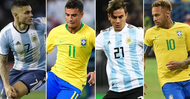brasil argentina foorball match 2018 oct