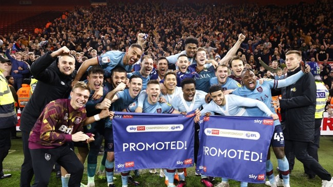 burnley secured promotion back to the premier league