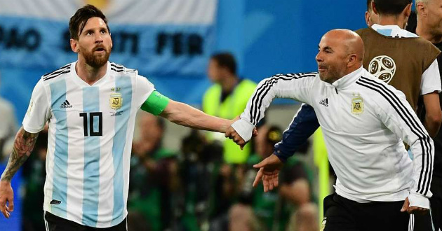 conflict of messi and sampaoli