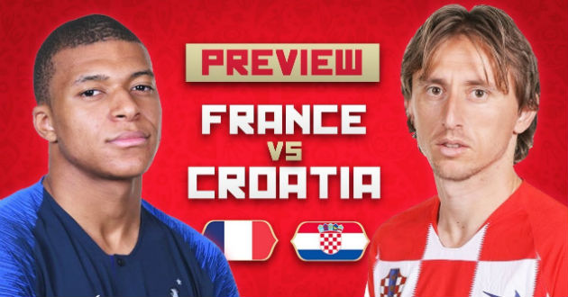 france will face croatia in world cup final at tonight