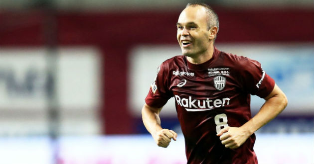 iniesta scores outrageous first goal in japan
