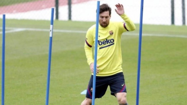 lionel messi started individual training as la liga to resume from june 12