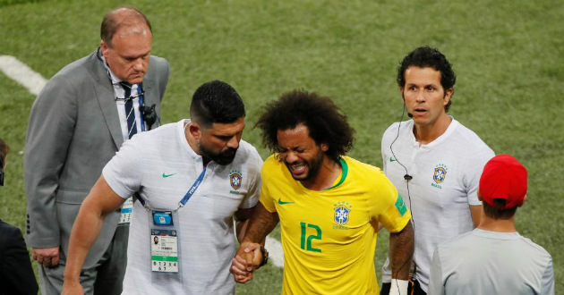 marcelo out of the match with tears