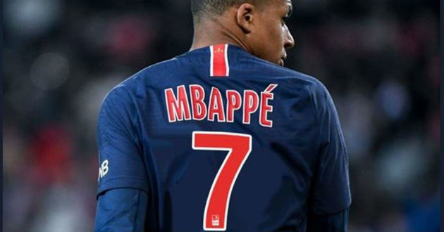 mbappe will play with number seven
