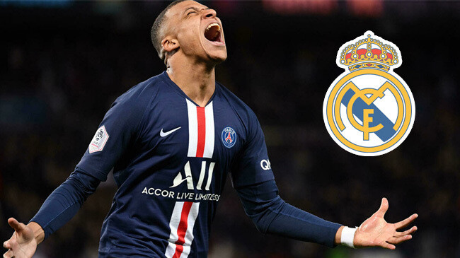 mbappe with real madrid logo