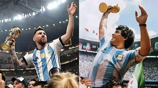messi and maradona argentina