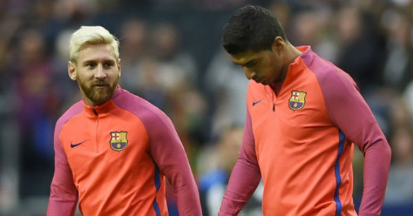 messi and suarez makes 100 goals for barcelona last session