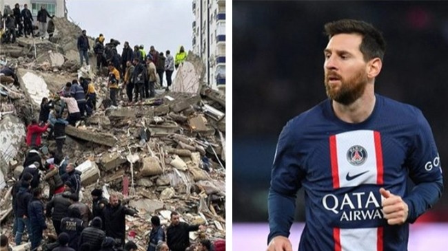 messi urges help for turkish quake victims