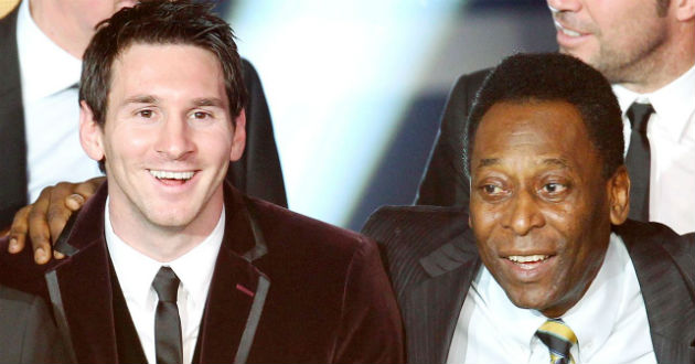 messi with pele