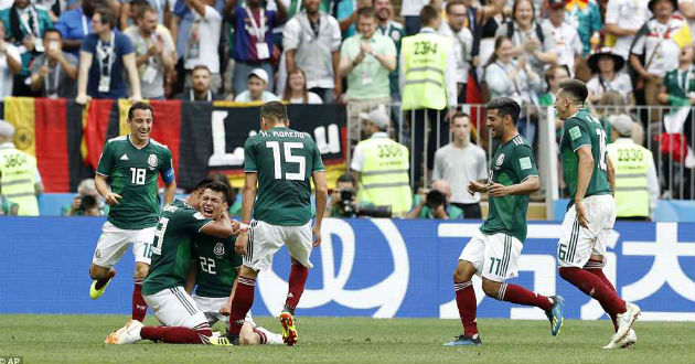 mexico celebrating a goal