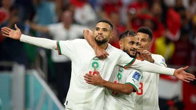 morocco celebrate goal