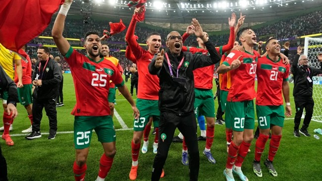 morocco is the first arab and african country to ever reach the world cups last four
